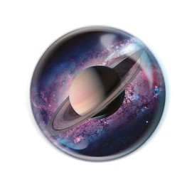 Magnidome - Space from Deluxebase. Planet Crystal Glass Fridge Magnet for Kids. Superb domed shaped magnets for home decorations and accessories