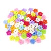 200pcs Resin Flower Shaped Buttons 15mm Colorful 2 Holes for