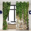 Umpoo Green Ivy Leaf Blackout Curtains Leaves Plants Rustic Stone
