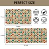 HSOWKDN Mid Century Atomic Kitchen Rugs Sets of 2 Non