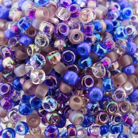 Miyuki Round Seed Beads Size 8/0 22g Lilacs Mix