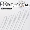 Wiaziert BallPoint Pens, 50 Pack (BLACK Ink),Bulk Pens, White Barrel,Click