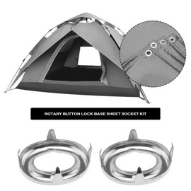 ECSiNG 20sets Turnbutton Lock Kit Metal Eyelet Washer Turnbutton Lock Base Piece Socket Turnbutton Fastener for Canvas Tent Buckle Luggage Handbags