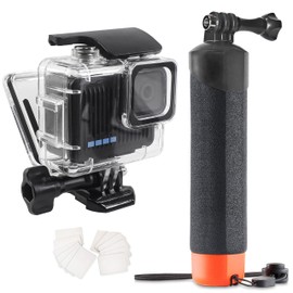 FitStill 45m/148ft Waterproof Underwater Case with Dive Filter for Go Pro Hero 4K, Floating Monopod Grip for Hero4K 2024 Action Camera Accessory Kit