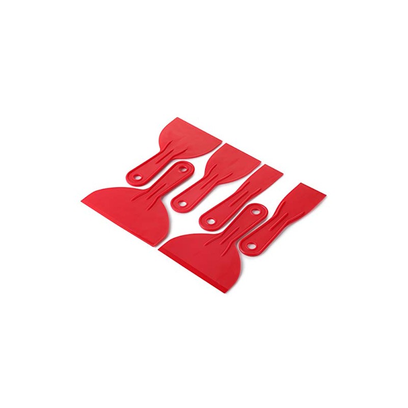 Bates 6 Pack Plastic Putty Knife Set - Paint Scraper,