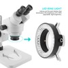 3.5W Microscope Camera 60LED Light Source Brightness Adjustable Ring Lamp