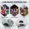 NOIMTTY Large Portable Folding Clacking Fans For Line Dancing -