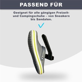 Universal Shoe Holder for Camper & Motorhome, Space Saving Shoe Holder for Wall Mounting, Shoe Organiser for Caravans, Van & Camping, Holder for Various Shoe Types - Black
