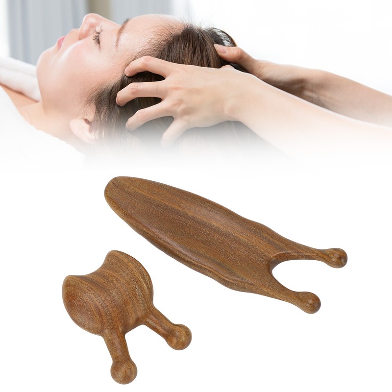 2pcs Nose Maasage Tool Reduce Stress Smoothing Surfaces Sandalwood Nose