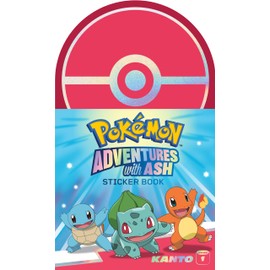 Pokémon Sticker Book Adventures with Ash Kanto Region, Sticker Books Featuring Pokémon Stories, Includes 4 Pages of Holofoil Pokémon Stickers, Travel and Airplane Activities for Kids, Ages 3 & Up