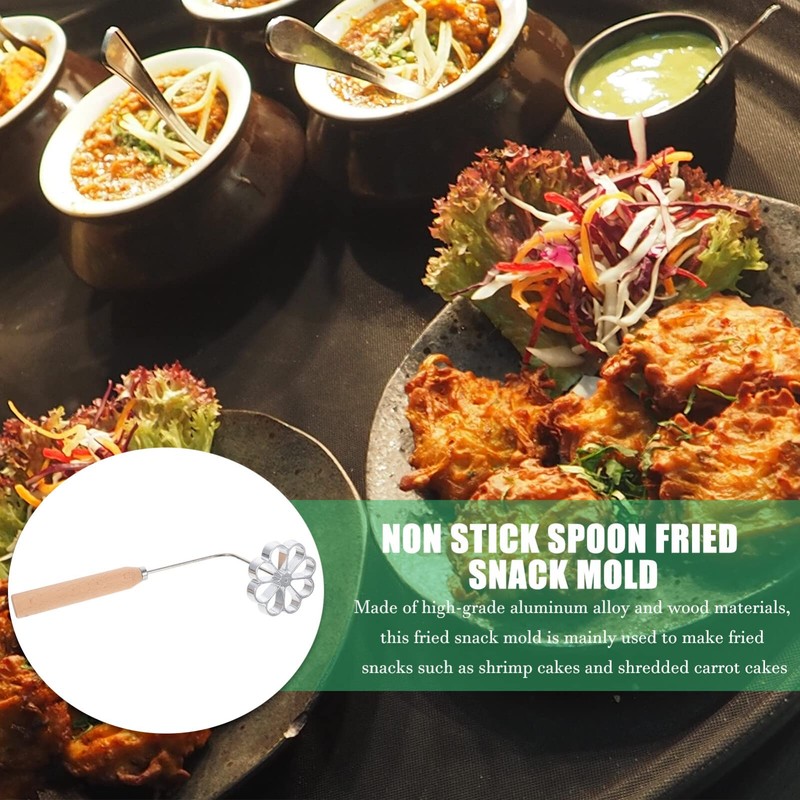 MAGICLULU Bunuelos Mould with Handle Flower Shaped Achappam Shape Rosette