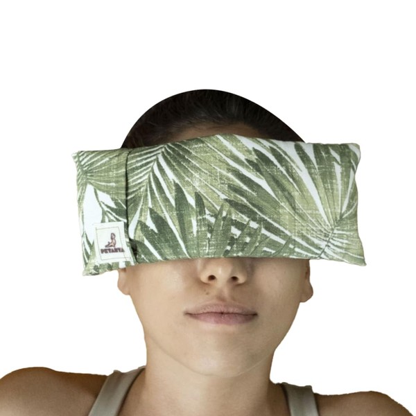 PETARYA Buckwheat Hull Filled Eye Pillow, Yoga Meditation Accessories Lavender