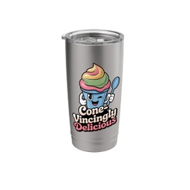 Cone-vincingly Delicious Hawaiian Shaved Ice Art Stainless Steel Insulated Tumbler