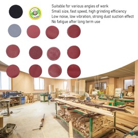 Kit de Discos de de Lija DM05601282, Discos de Lijado Redondos de 2 Pulgadas, LIJADORA Orbital Aleatoria con Almohadilla Abrasiva, de Lijado para Pulir, 122 Uds.