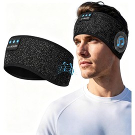 LC-dolida - Auriculares inalámbricos Bluetooth con diadema para dormir, banda de música, acogedora máscara para dormir con altavoces estéreo HD delgados, perfectos para dormir de lado (topo)