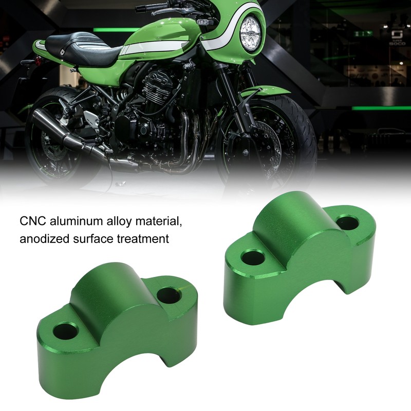 Pair Motorcycle Handlebar Clamp Riser 30mm Height CNC Aluminum Alloy