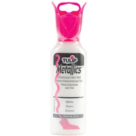 Tulip Dimensional Fabric Paint 1-1/4 Ounces-Metallics-White