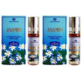 Al Rehab Jasmin - 6ml (.2oz) Roll-on Perfume Oil by Al-Rehab (2 Pack)