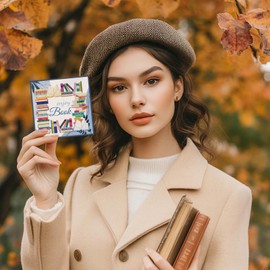 GLOBLELAND Metal Cutting Dies with Stacked Books Retro Book Backgrounds Frame Shaker Cutting Dies Paper Cutting Dies for Scrapbooking Card Making Crafts Paper Cards