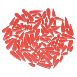 uxcell Ceramic Mosaic Tiles, 200g Teardrop Flower Leaves Tiles Mosaic Blocks for Art Craft and Home Decorations, Watermelon Red