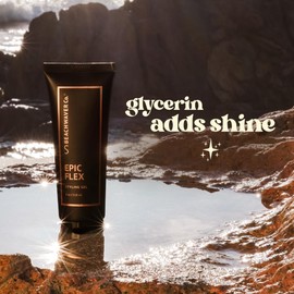 Beachwaver Epic Flex Styling Gel - Full Size (4 Oz) | Lightweight, Plant-Based Vegan Hair Gel with Rice Protein and Botanicals | Flexible Hold, Frizz Control, and Style Definition | Bali Beach Night