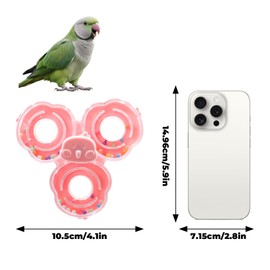 MinrzPet 2 Pack Spinning Bird Toy, Bird Cage Accessories, Interactive Enrichment Chewing Exercise Toy for Budgies, Cockatiels, Quaker, Lovebirds, Conure, Green Cheek, Small to Medium Birds