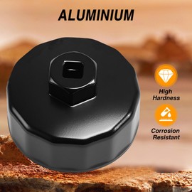 EVRBUL 67mm 14 Flutes 3/8’’ Drive Oil Filter Cap Removal Socket Tool Oil Filter Wrench Oil Filter Cap Spanner to Change Oil Filter Compatible with Subaru 15208AA160 15208AA100 Oil Filter Housing