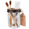 SheeChung Mason Jar Toothbrush Holders, Bathroom Accessories, Bathroom Essentials, Bathroom