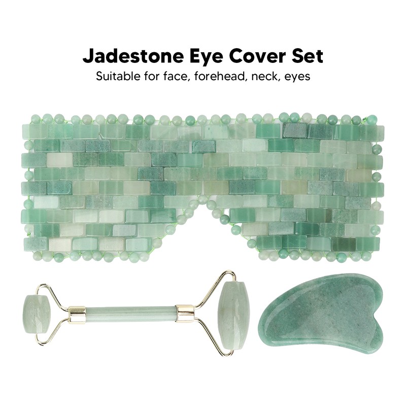 Jadestone Eye Pad Roller Cooling Relieve Puffiness Adjustable Jadestone Eye