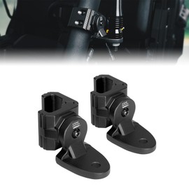 KEMIMOTO 2PCS UTV Whip Light Mounts Flag Pole Mounts Light Bar Brackets CB Antenna Mounts, Compatible with Polaris Ranger General Can-Am Defender Commander Maverick Sport Trail Pro-Fit Cage, Black