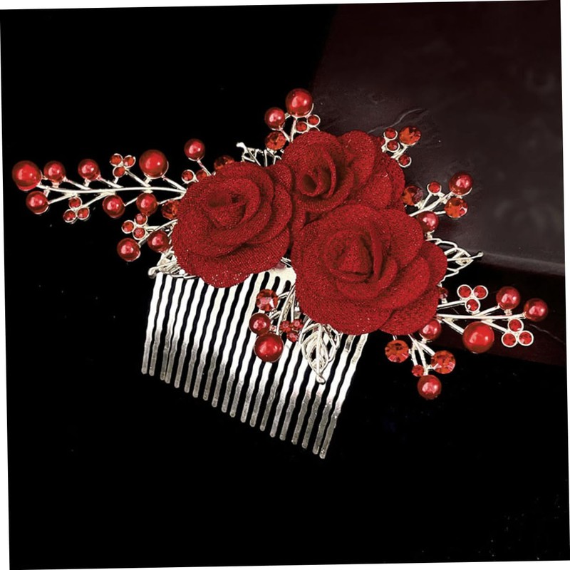 OATIPHO Rose Hair Comb for Women Elegant Wedding Accessory Decorative