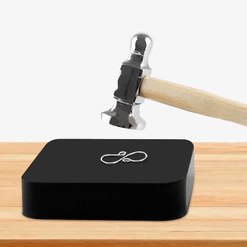 rockible Jewelry Bench Block, Dapping Block, Nonslip Rubber Bench Block,