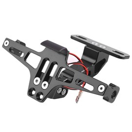 Karun Universal Motorcycle CNC License Plate Holder Bracket for Duke 125 200 390 690 Suzuki (Black)