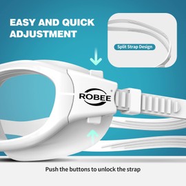 Robee Swimming Goggles, Adult Swim Goggles for Men Women Youth Teenagers, Water Pool Clear Goggles