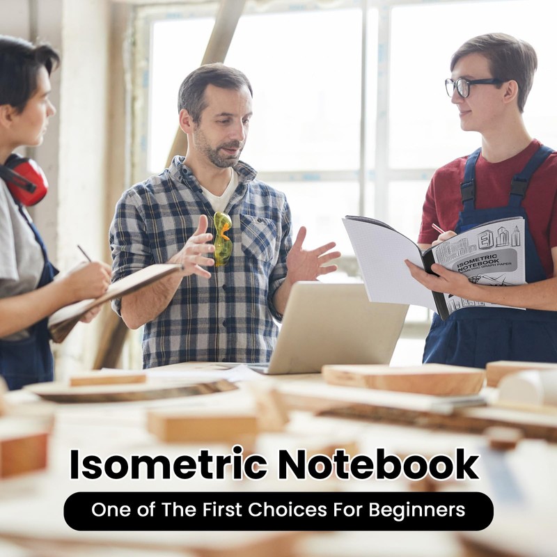 Ctosree 5 Pcs Isometric Graph Paper Notebook 8.5" x 11"