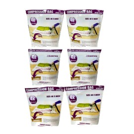 Vacuum Compression Storage Bags Space Saver Bags For Travel Home Reusable Vacuum Storage Bags (No Pump Included) Sucasa (Small+Medium+Large 2pcs Each (Pack Of 6))