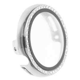 SEWACC Pixel Watch Protective Cover with Rhinestone Tempered Screen Protector Scratch Resistant Smartwatch Case for Watch