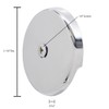 Westbrass D328-01 One Hole Tub Overflow Faceplate with Screw, Polished