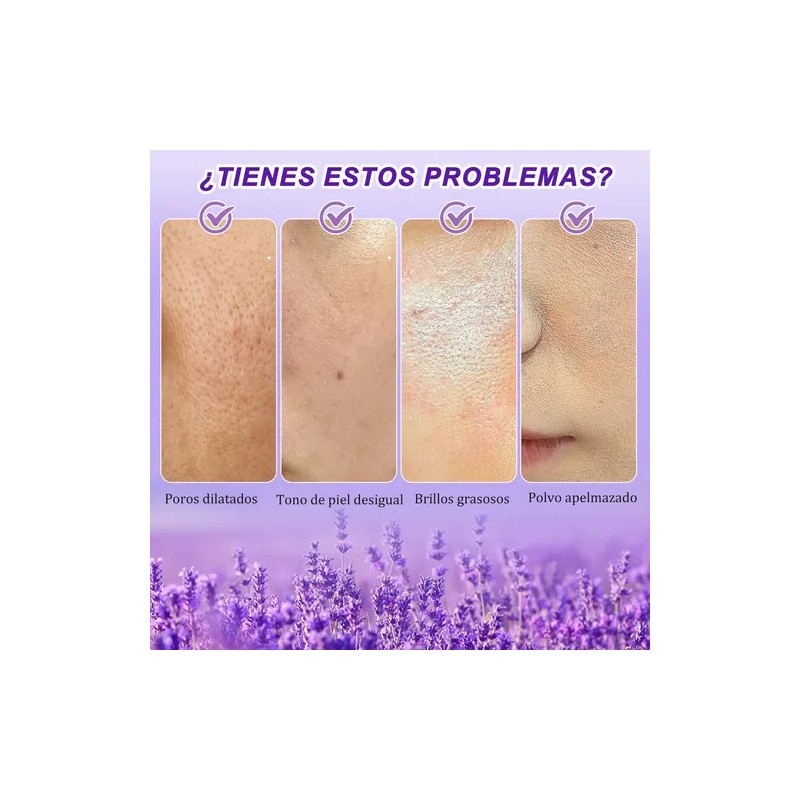 Base Maquillaje Polvo Compacto Matte Con Espejo Lavanda