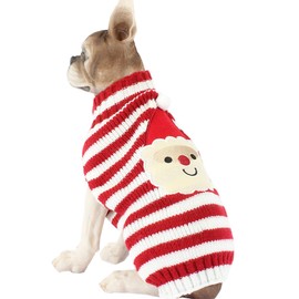 HAPEE Dog Sweaters for Christmas Santa Pet Cat Clothes,Dog Accessories, Dog Apparel