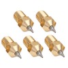 5Pcs 3D Printer Nozzle Set Brass with Stainless Steel Tips