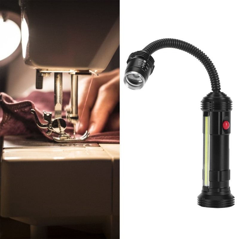 LED Zoom Machine Tool Working Light USB Charging Gooseneck Magnetic