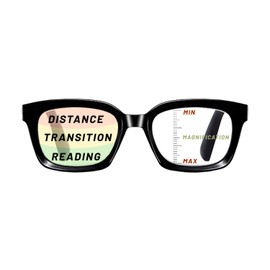 Dccdllo Progressive Multifocal Reading Glasses Men Women Blue Light Blocking Anti Fatigue Square Fashion Reader with Spring Hinge+1.5