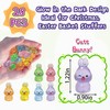 EVDERS 28Pcs Luminous Mini Resin Animal Bunny Figurines Glow in