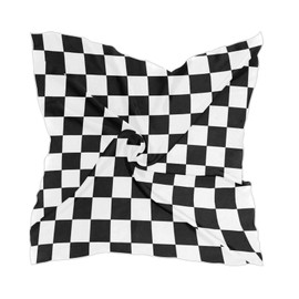 PMAIHNAS Racing Checkered Flag Silk Scarf Head Hair Wraps Bandana Square Satin Head Scarf for Women