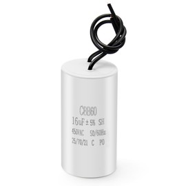 SYOWADA 16Uf Cbb60 Run Capacitor 2 Wires 450V Ac Motor Run Sh Capacitor for 50/60Hz Air Compressors Washing Machines