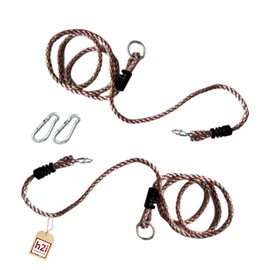 h2i Swing Ropes, Rope for Swing Including Carabiner, Height-Adjustable Rope Length, Swing Rope Extension, Weatherproof Replacement Rope for Swing, Pack of 2