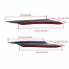 SDeelCase ABS Carbon Effect Splitter Fin Spoiler Wing Bumper Canard