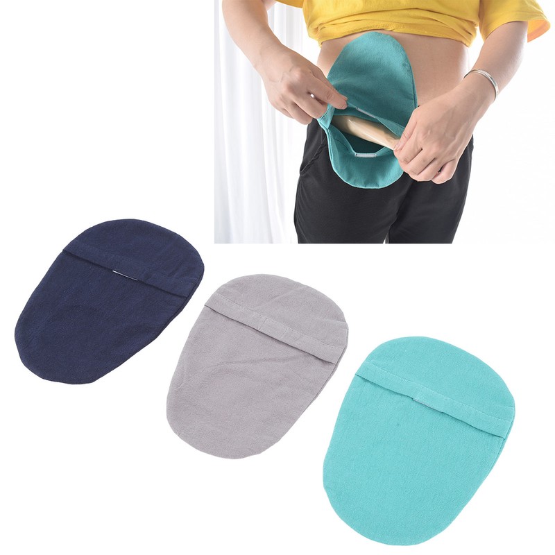 3pcs Ostomy Bag Cover Washable Detachable Dust Proof Mixed Colors