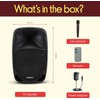 Pyle PSBT105A - 1000W Portable Bluetooth PA Speaker, 10'' Subwoofer,